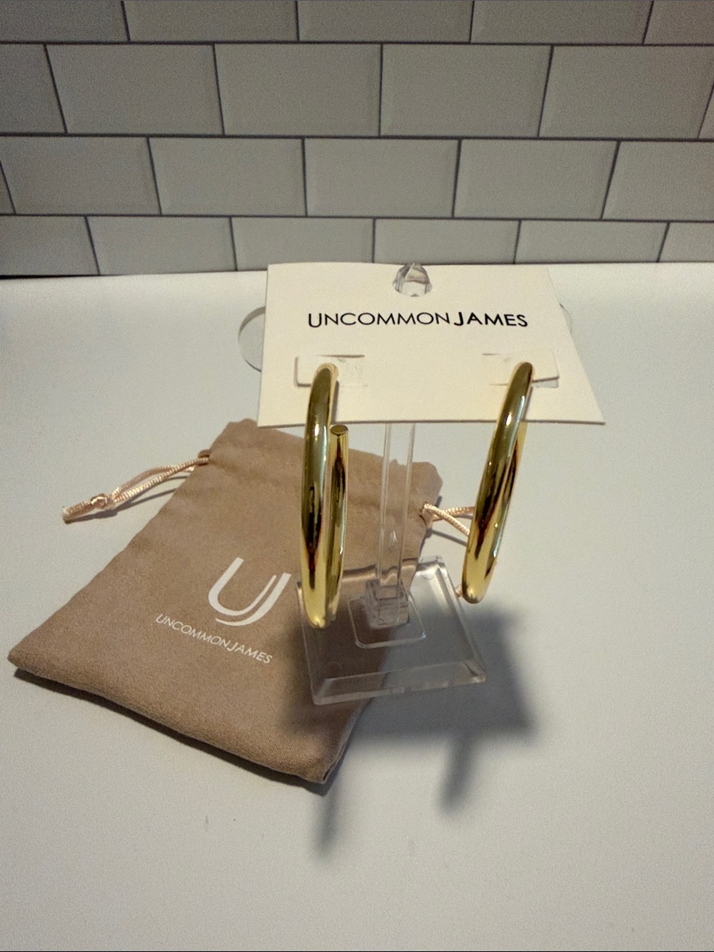 Uncommon James Polished Gold Hoop Earrings